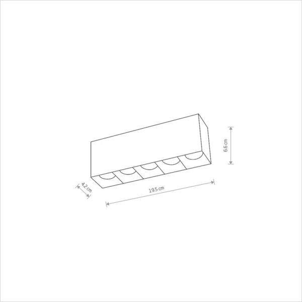 Akcentinis / lubinis šviestuvas 20W 3000K MIDI LED 10048 - Lubiniai šviestuvai, Vidaus šviestuvai