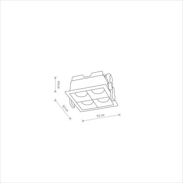 Įleidžiamas šviestuvas 16W 3000K MINI LED 10061 - Įleidžiami šviestuvai, Vidaus šviestuvai