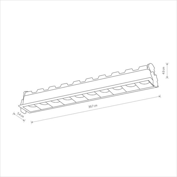 Įleidžiamas šviestuvas 40W 3000K MINI LED 10063 - Įleidžiami šviestuvai, Vidaus šviestuvai