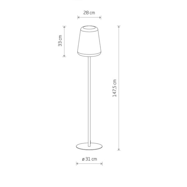 Pastatomas šviestuvas PATIO 10105 - Lauko šviestuvai, Stulpeliai, pastatomi lauko šviestuvai