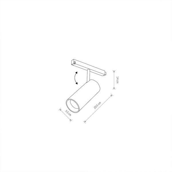 Akcentinis šviestuvas LVM SPOT LED 15W 10147 - Apšvietimo sistemos, Magnetinė apšvietimo sistema, Magnetinė apšvietimo sistema