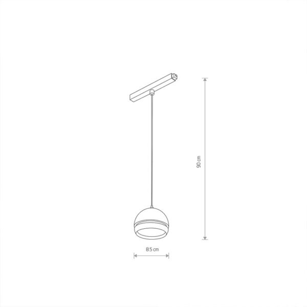 Pakabinamas šviestuvas LVM SLOT LED 8W 10155 - Apšvietimo sistemos, Magnetinė apšvietimo sistema