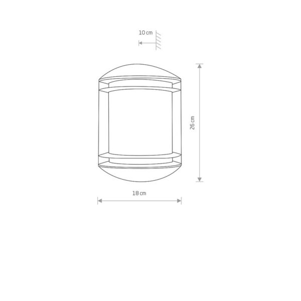 Sieninis lauko šviestuvas QUARTZ I 3411 - Lauko šviestuvai, Sieniniai lauko šviestuvai