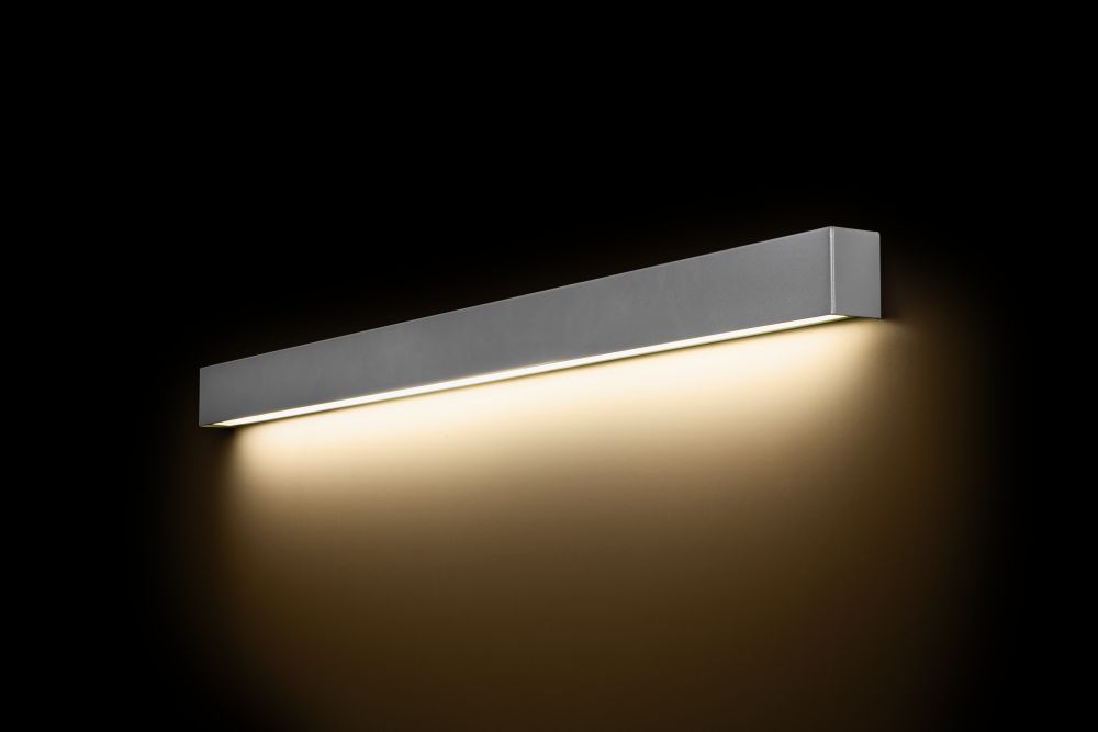 Sieninis šviestuvas STRAIGHT LED WALL SILVER L - Sieniniai šviestuvai, Vidaus šviestuvai