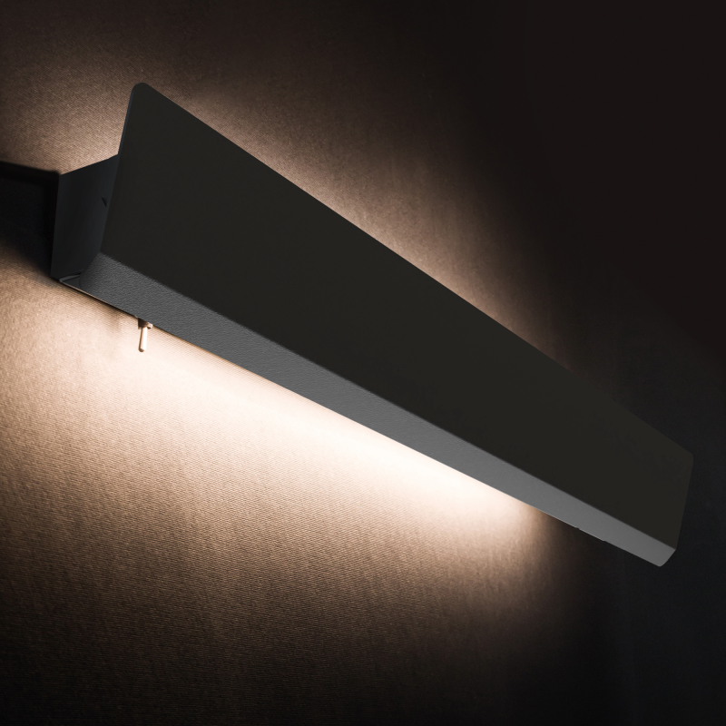 Sieninis šviestuvas WING LED BLACK - Biuro ir darbo kambario šviestuvai, Sieniniai šviestuvai, Vidaus šviestuvai