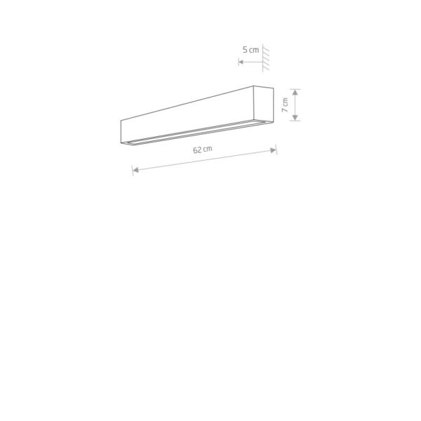 Sieninis šviestuvas STRAIGHT WALL LED S 7568 - Sieniniai šviestuvai, Vidaus šviestuvai