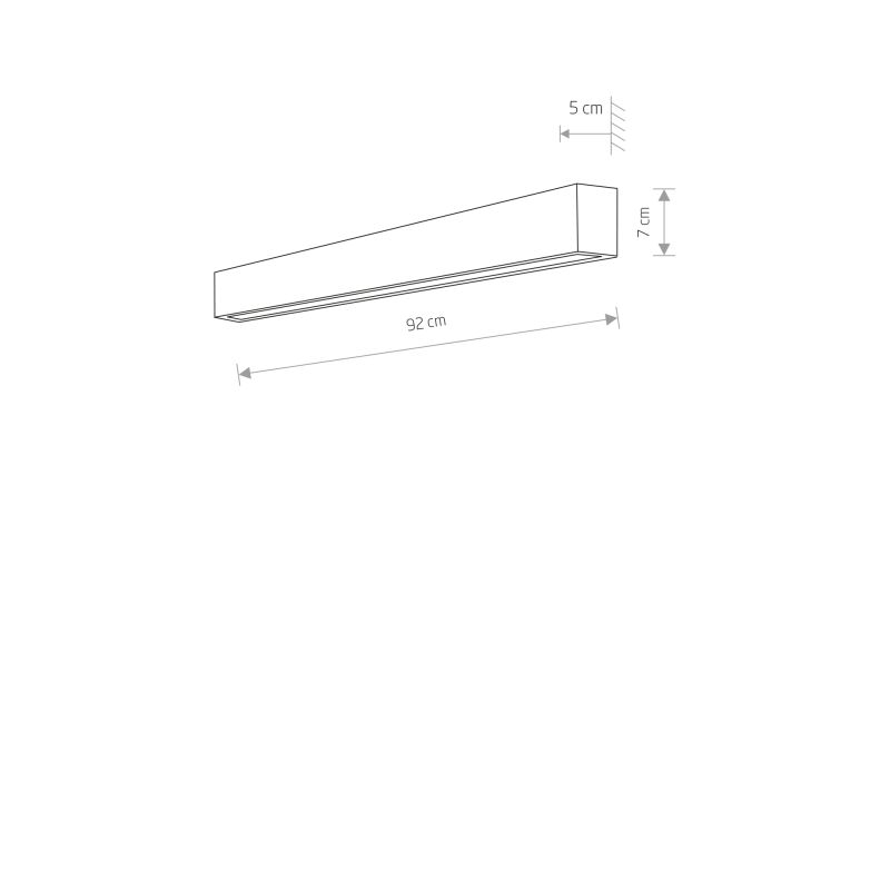 Sieninis šviestuvas STRAIGHT WALL LED M 7567 - Sieniniai šviestuvai, Vidaus šviestuvai