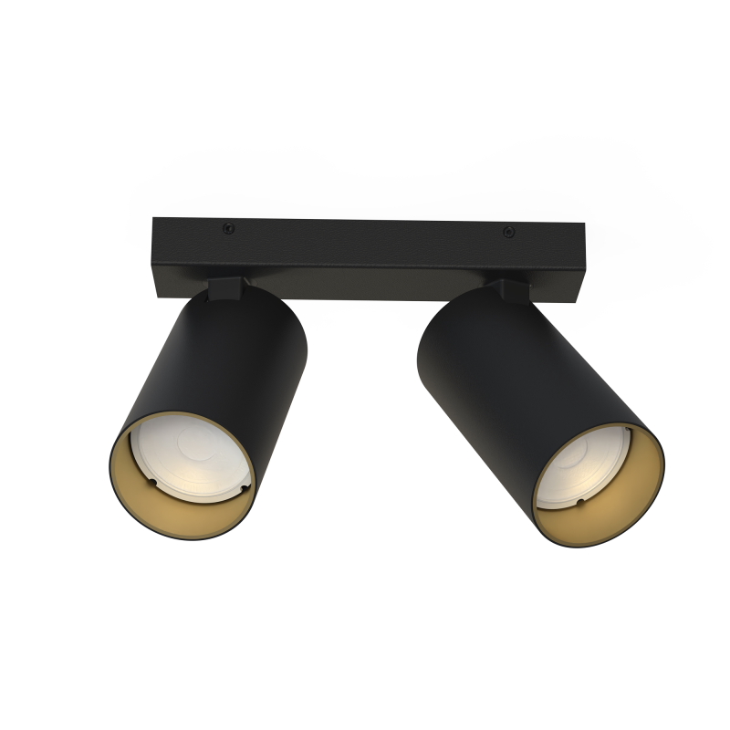 Lubinis šviestuvas MONO II BLACK/GOLD - Akcentiniai, taškiniai šviestuvai, Lubiniai šviestuvai, Vidaus šviestuvai