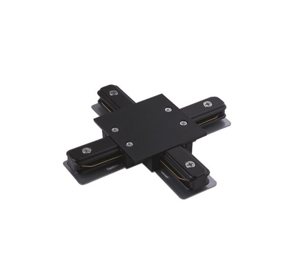 Įleidžiamo bėgelio jungtis PROFILE RECESSED X-CONNECTOR BLACK - Apšvietimo sistemos, Bėginė apšvietimo sistema (vienfazė)