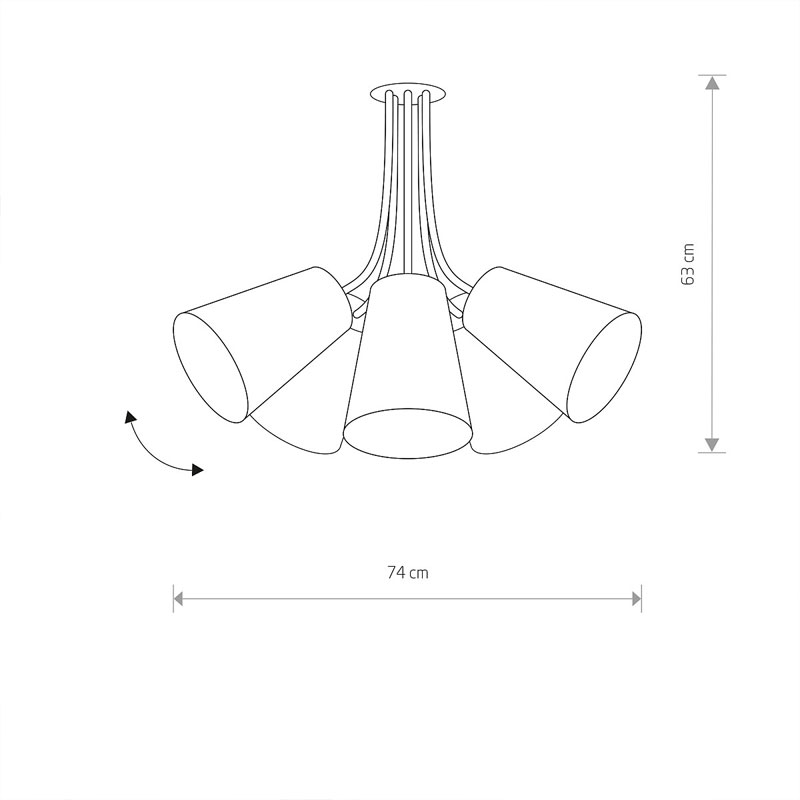 Lubinis šviestuvas FLEX SHADE V 9277 - Lubiniai šviestuvai, Vidaus šviestuvai