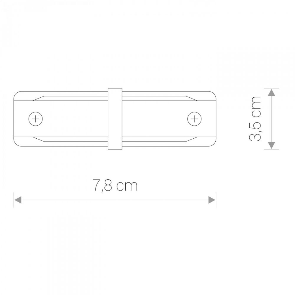 Virštinkinio bėgelio jungtis PROFILŠSTRAIGHT CONNECTOR BLACK - Apšvietimo sistemos, Bėginė apšvietimo sistema (vienfazė)