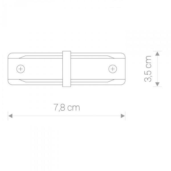 Virštinkinio bėgelio jungtis PROFILE STRAIGHT CONNECTOR WHITE - Apšvietimo sistemos, Bėginė apšvietimo sistema (vienfazė), Bėginė apšvietimo sistema (vienfazė)
