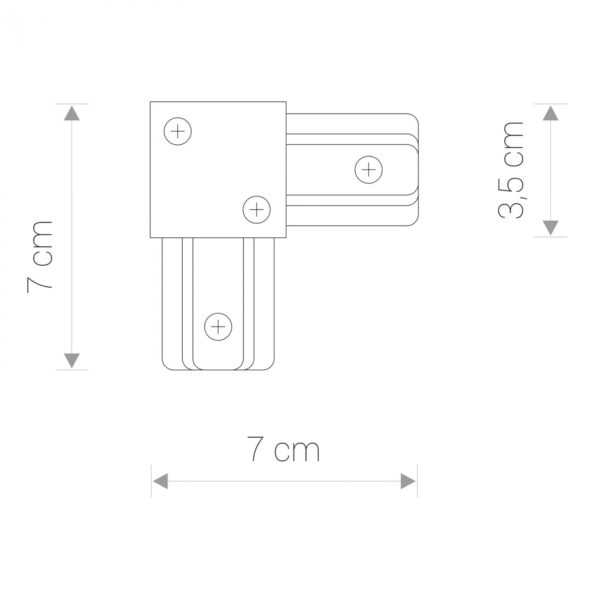 Virštinkinio bėgelio jungtis PROFILŠL-CONNECTOR BLACK - Apšvietimo sistemos, Bėginė apšvietimo sistema (vienfazė)