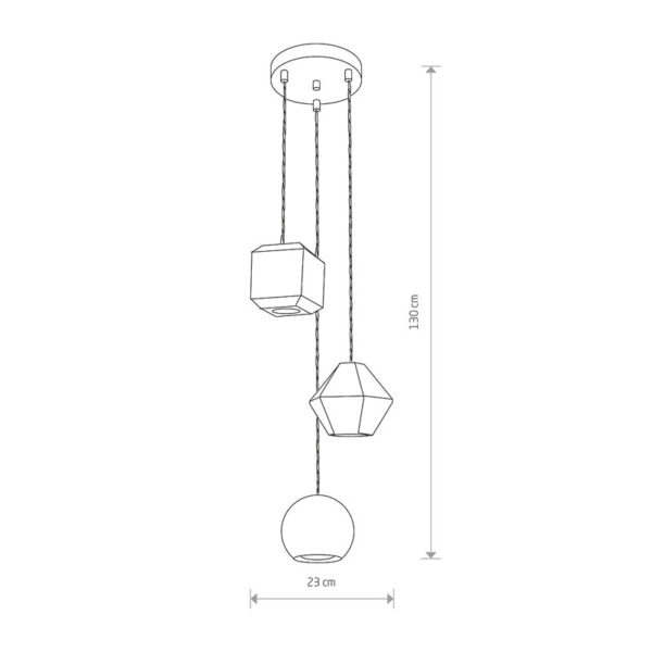 Pakabinamas šviestuvas GEOMETRIC 3 - Pakabinami šviestuvai, Pakabinami šviestuvai, Vidaus šviestuvai