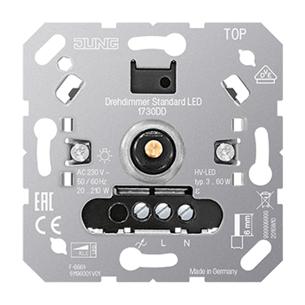 Drehdimmer Standard LED, ohne Nebenstelleneingang - Elektros instaliacija