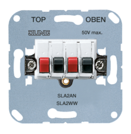 SLA 2 WW,garsiakalbio pajungimo lizdas baltas, Jung - Elektros instaliacija, Potinkiniai lizdai