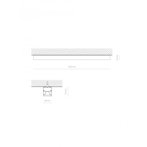 Lubinis šviestuvas CL OFFICE PRO LED 120 BLACK 4000K 31W 10210 - Biuro ir darbo kambario šviestuvai, Lubiniai šviestuvai, Vidaus šviestuvai