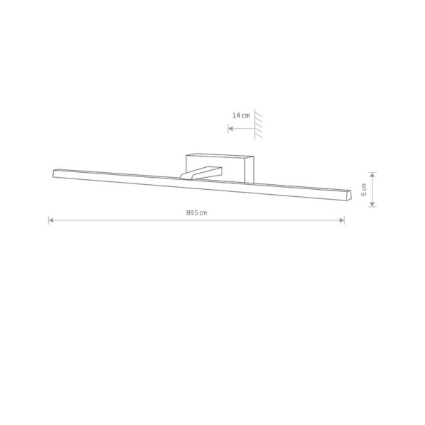 Sieninis šviestuvas VAN GOGH LED BLACK L 3000K 18W 10284 - Sieniniai šviestuvai, Vidaus šviestuvai