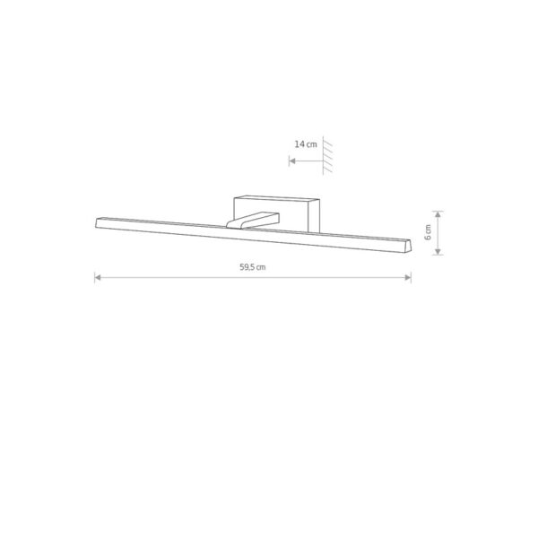 Sieninis šviestuvas VAN GOGH LED CHROM M 3000K 13W 10288 - Sieniniai šviestuvai, Vidaus šviestuvai