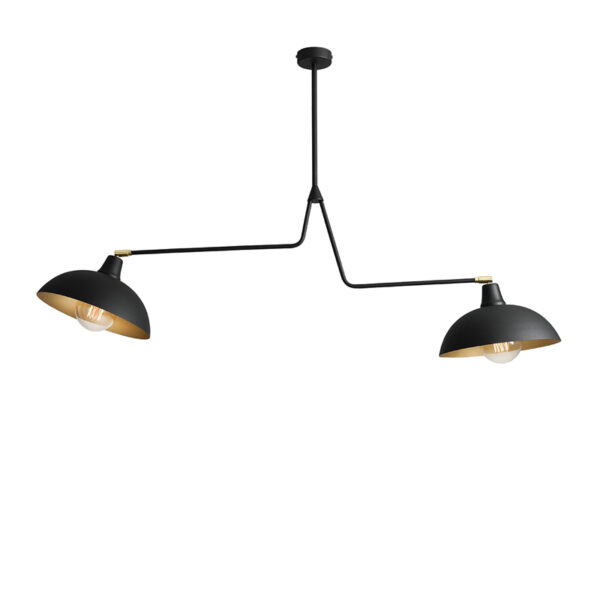 Lubinis šviestuvas ESPACE 2 BLACK - Lubiniai šviestuvai, Lubiniai šviestuvai, Vidaus šviestuvai