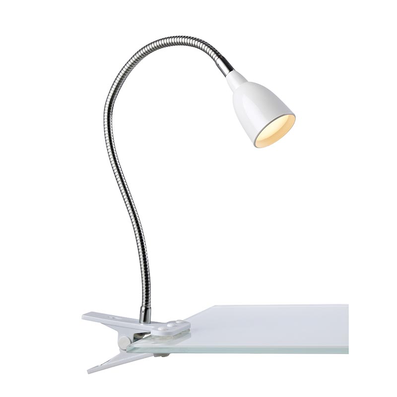 Stalinis šviestuvas TULIP White/Steel - Staliniai šviestuvai, Vidaus šviestuvai