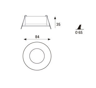 Įleidžiamas šviestuvas WATER-TIGHT 107 GREY - Įleidžiami šviestuvai, Vidaus šviestuvai