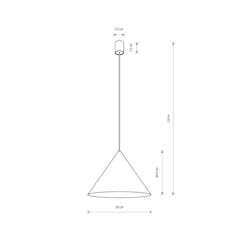 Pakabinamas šviestuvas ZENITH L UMBRA GRAY 10873 - Pakabinami šviestuvai, Vidaus šviestuvai