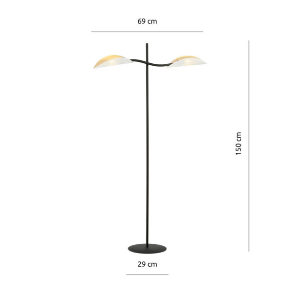 Pastatomas šviestuvas LOTUS 1107/LP2 - Toršerai, pastatomi šviestuvai, Vidaus šviestuvai