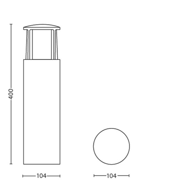 Lauko šviestuvas STOCK 40 - Lauko šviestuvai, Stulpeliai, pastatomi lauko šviestuvai