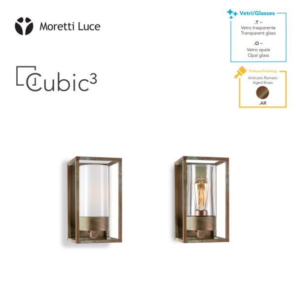 Sieninis lauko šviestuvas CUBIC3 3365.T.AR - Vidaus šviestuvai