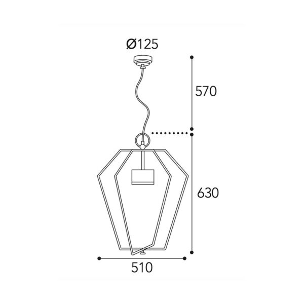 Pakabinamas šviestuvas GEMSTONE 3000K 15W 3495.LED.AR - Pakabinami šviestuvai, Vidaus šviestuvai