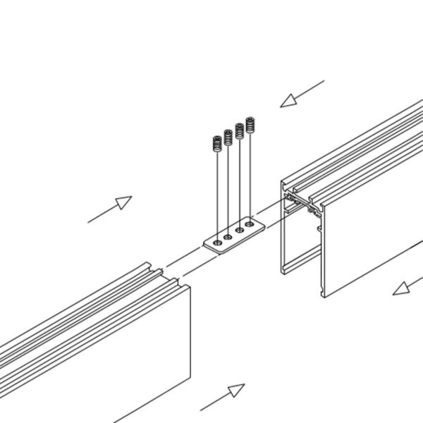 Bėgelio mechaninis sujungimas INSIGHT CONNECTOR 36.0066.03 - Apšvietimo sistemos, Magnetinė - CLICK apšvietimo sistema