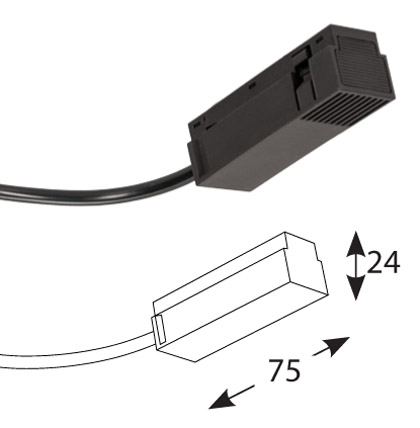 Bėgelio užbaigimas su užmaitinimo galimybe INSIGHT FEED 150cm 36.0036.03 - Apšvietimo sistemos, Magnetinė - CLICK apšvietimo sistema