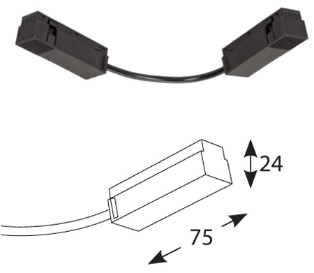 Bėgelio sujungimas INSIGHT FEED 36.0041.03 - Apšvietimo sistemos, Magnetinė - CLICK apšvietimo sistema