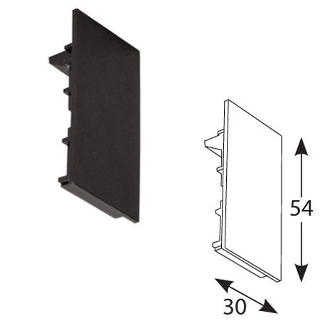 Bėgelio antgalis INSIGHT ENDCAP 36.0051.03 - Apšvietimo sistemos, Magnetinė - CLICK apšvietimo sistema