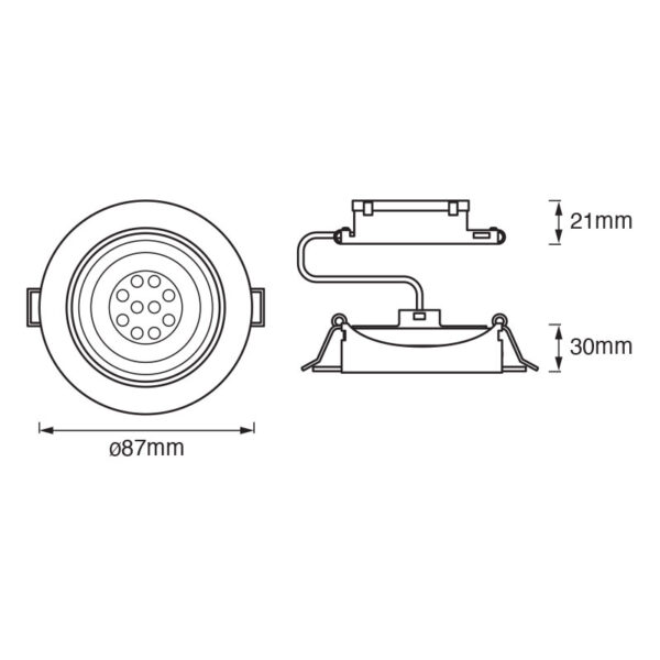 Įleidžiamas šviestuvas SPOT SET 4.9W 2700K 4058075617766 4058075617780 - Įleidžiami šviestuvai, Vidaus šviestuvai