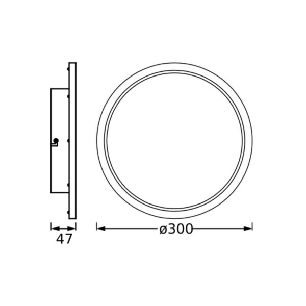 Lubinis šviestuvas ORBIS DISC 18W 3000K-4000K 4099854096112 - Lubiniai šviestuvai, Vidaus šviestuvai, Vonios šviestuvai