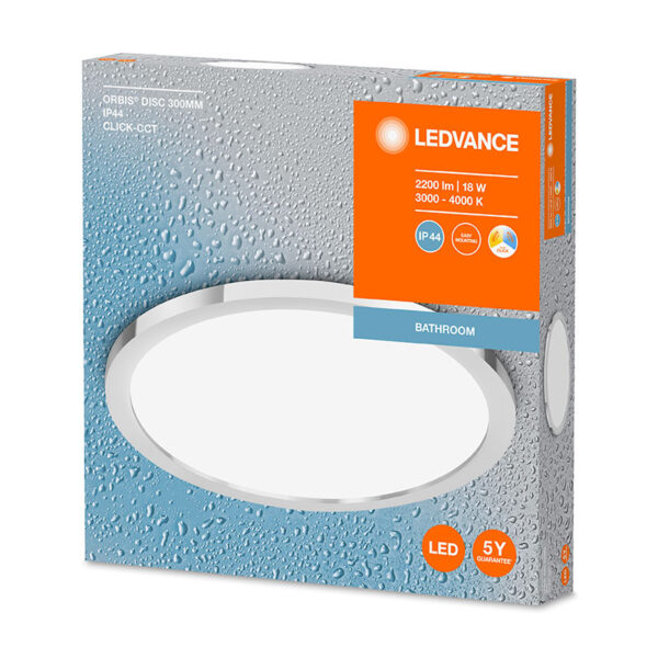 Lubinis šviestuvas ORBIS DISC 18W 3000K-4000K 4099854096136 - Lubiniai šviestuvai, Vidaus šviestuvai, Vonios šviestuvai