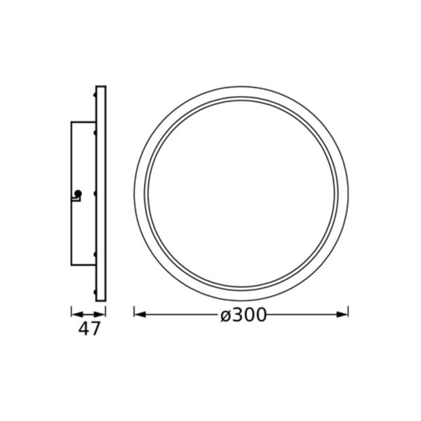 Lubinis šviestuvas ORBIS DISC 18W 3000K-4000K 4099854096136 - Lubiniai šviestuvai, Vidaus šviestuvai, Vonios šviestuvai