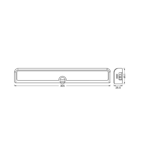 Lubinis šviestuvas LINEAR LED FLIP 4.5W 3000K 4099854096570 dimeriuojamas - Lubiniai šviestuvai, Sieniniai šviestuvai, Vidaus šviestuvai