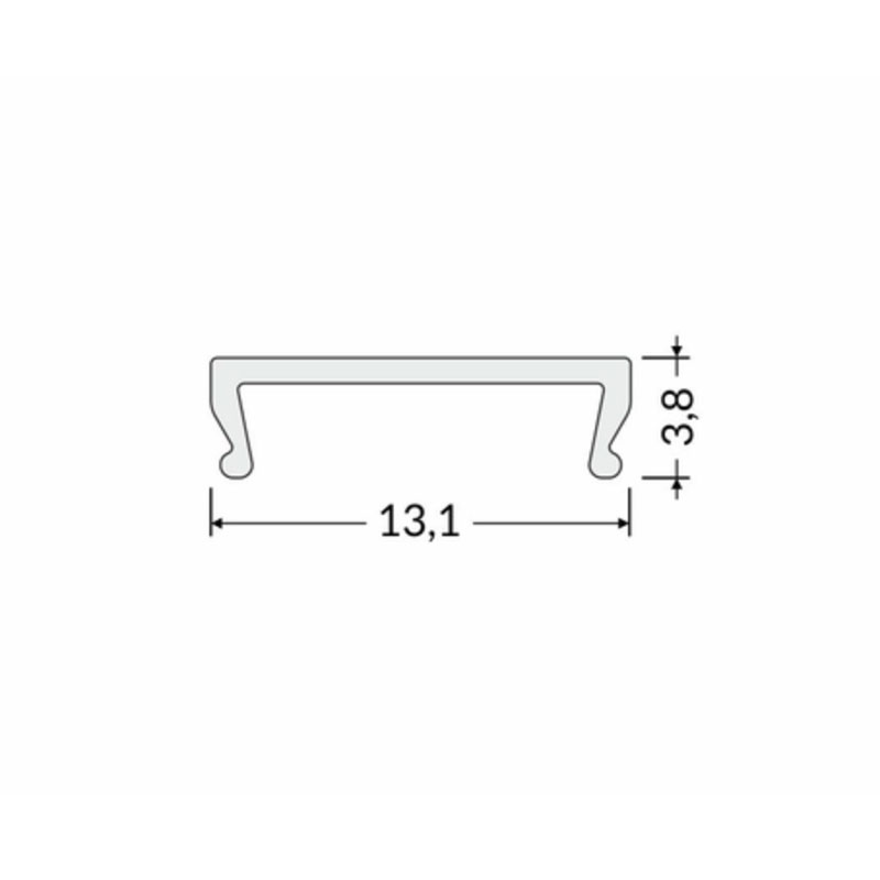 LED profilio gaubtas C CLICK 2M 76330041 - Profiliai LED juostai