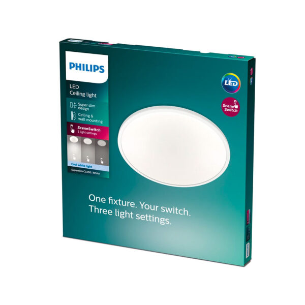 Lubinis šviestuvas SUPERSLIM 4000K 18W 8718699680992 - Lubiniai šviestuvai, Lubiniai šviestuvai, Vidaus šviestuvai