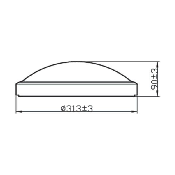 Lubinis šviestuvas DORIS 4000K 17W 8718699758905 - Vidaus šviestuvai, Vonios šviestuvai