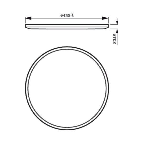 Lubinis šviestuvas SUPERSLIM 2700K 22W 8719514327061 - Lubiniai šviestuvai, Vidaus šviestuvai