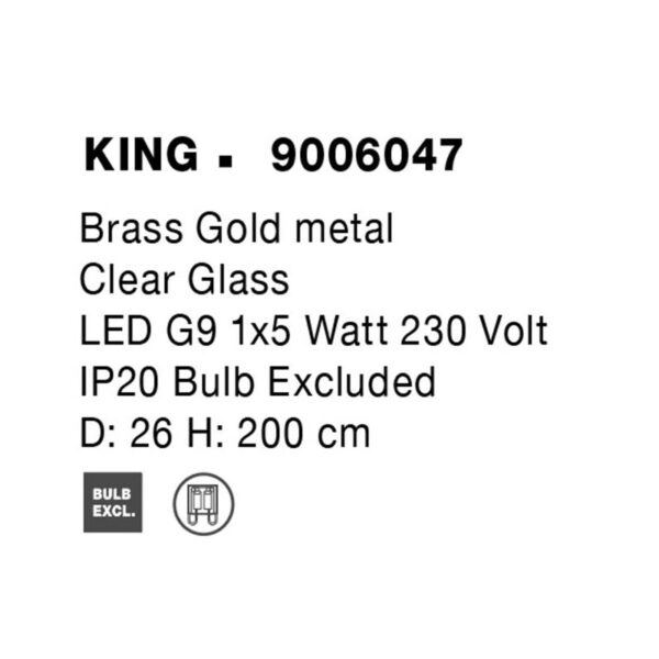 Pakabinamas šviestuvas KING 9006047 - Pakabinami šviestuvai, Vidaus šviestuvai