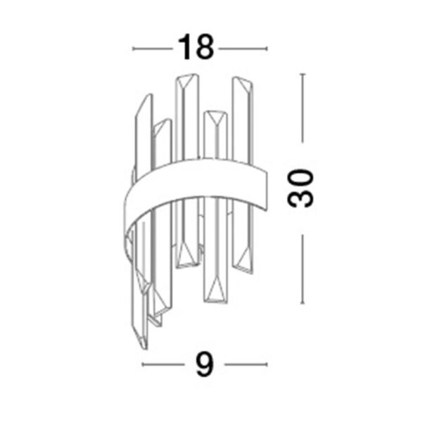 Sieninis šviestuvas CROWN 9695220 - Sieniniai šviestuvai, Vidaus šviestuvai