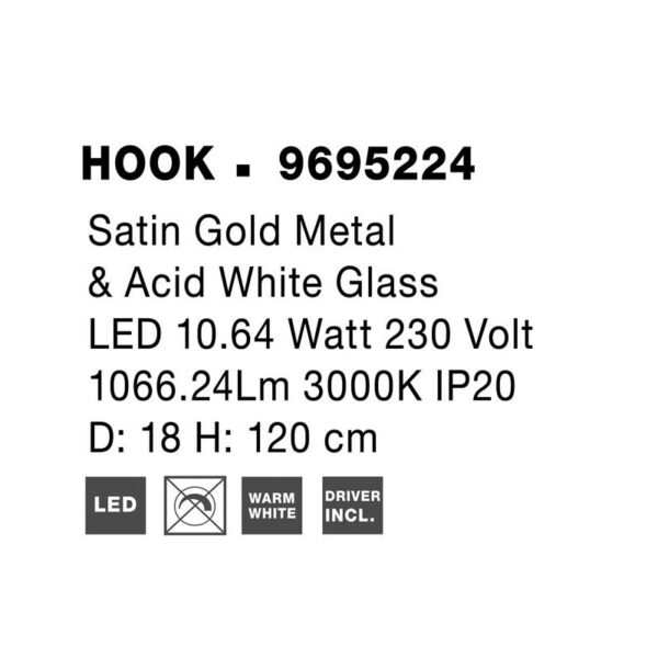 Pakabinamas šviestuvas HOOK 9695224 - Pakabinami šviestuvai, Vidaus šviestuvai
