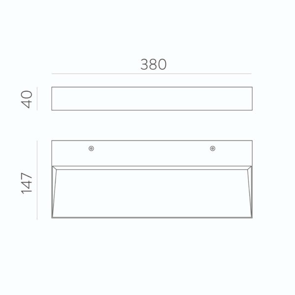 Sieninis šviestuvas BRICK 38 2700K-3000K A3972170B - Sieniniai šviestuvai, Sieniniai šviestuvai, Vidaus šviestuvai