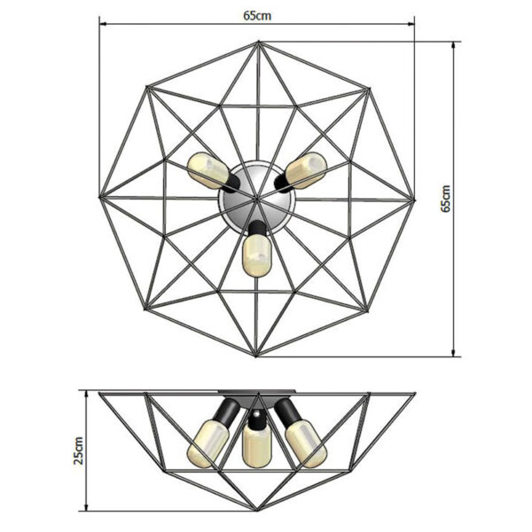 Lubinis šviestuvas ARD DIAMOND - Lubiniai šviestuvai, Vidaus šviestuvai