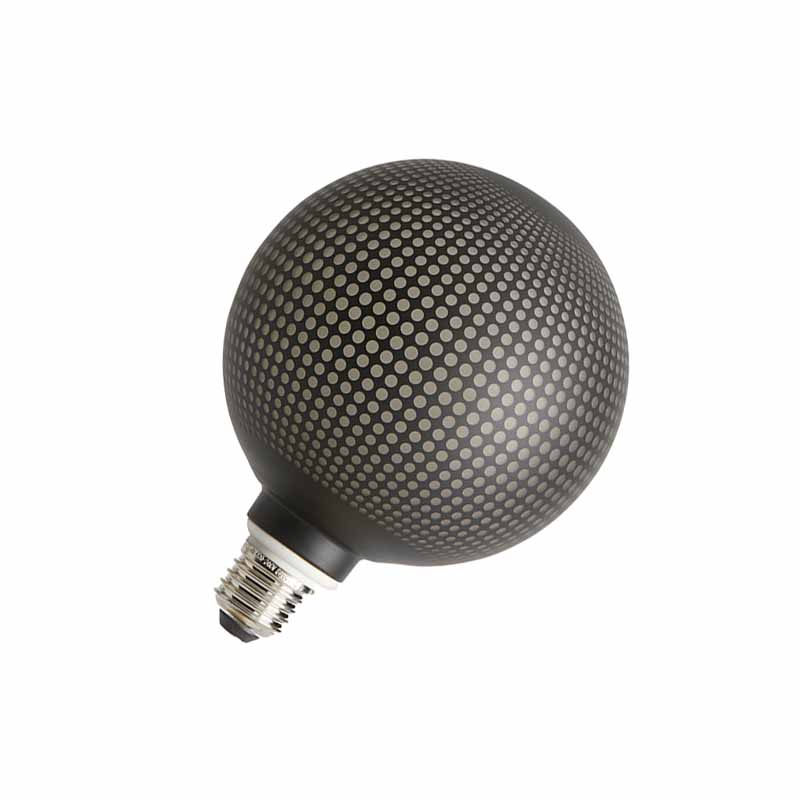 LED lemputė B047 G125 E27 3W 2700K Black dots - LED lemputės, Lemputės ir priedai